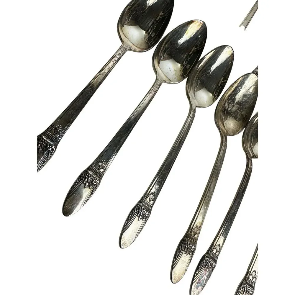1847 Rogers Bros First Love Silverplate Flatware Set 55 Pieces Service + Serving